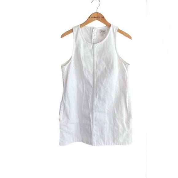 J.Crew Denim Shift Dress in White - Picture 2 of 12